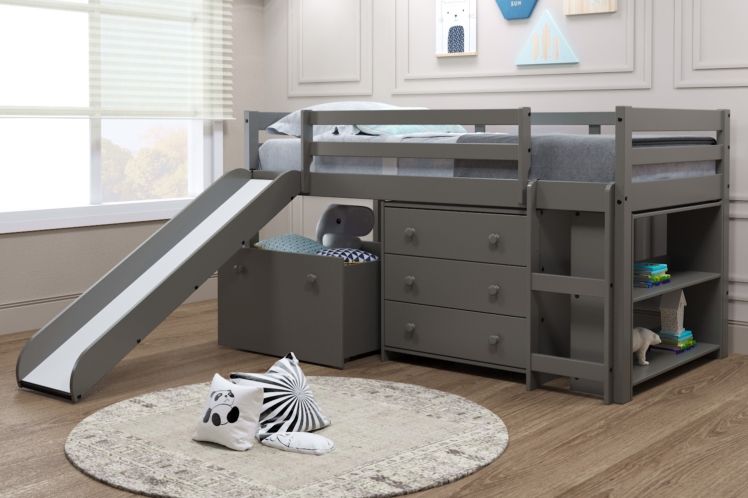 ML600 Gray Mini Loft Bed