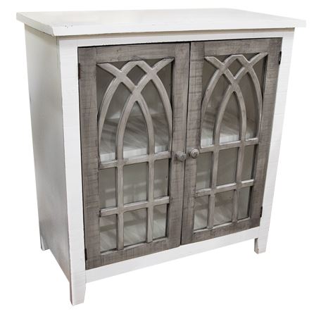 White and Granite Cathedral Console