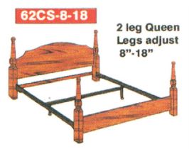 62 Queen Hook in Rails with 2 Leg Support